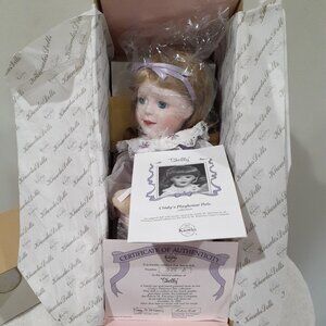 Edwin M. Knowles Porcelain “Shelly” Doll COA in box